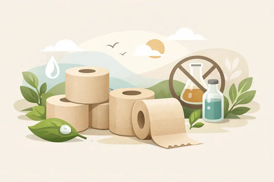 Ongebleekt toiletpapier zonder chemicaliën kiezen
