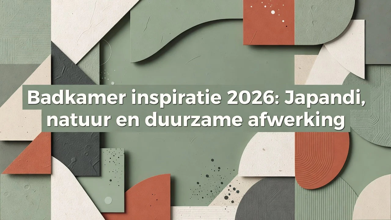 Professional header image for list-based article: Badkamer inspiratie 2026: Japandi, natuur en duurzame afw...