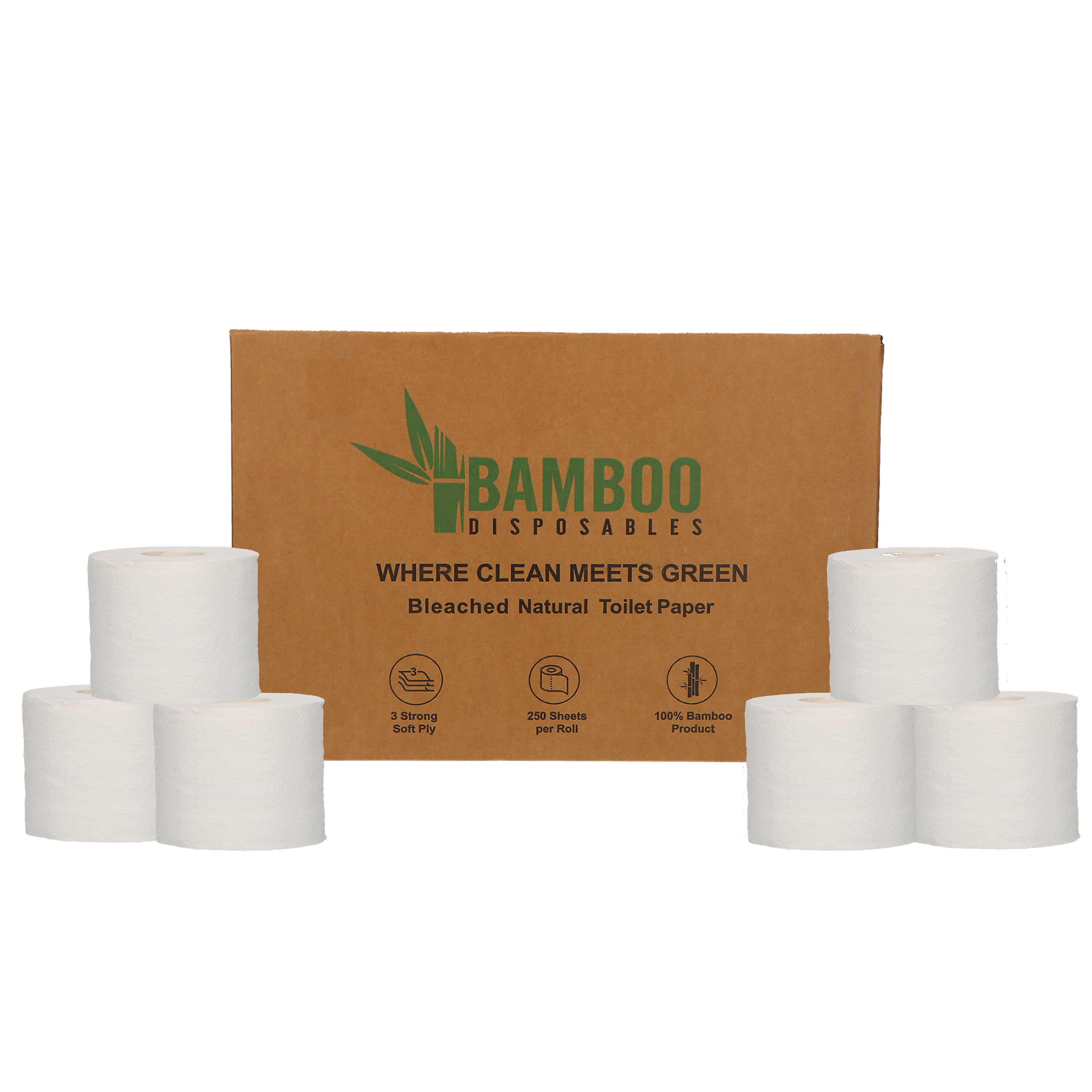 Luxury Bamboo Toilet Paper | 24 Super Rolls | Ultra Soft &amp; Extra Strong Toilet Paper