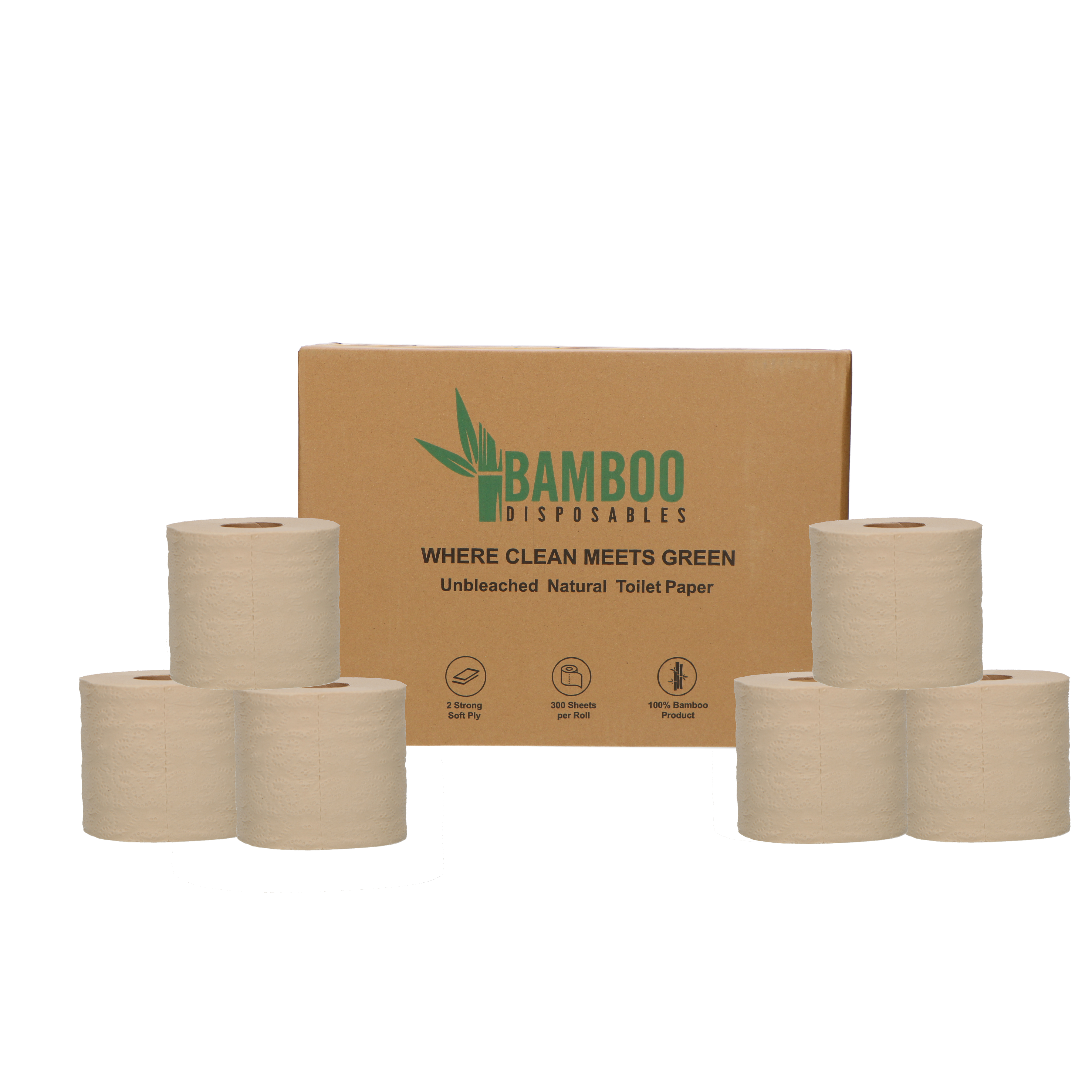 Unbleached Bamboo Toilet Paper | 24 SuperRolls | Soft &amp; Sustainable Toilet Paper