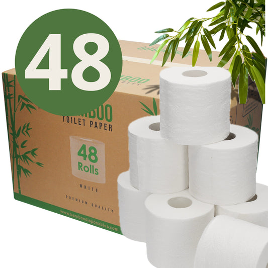 Bamboe WC Papier 3-Laags Blanc Bamboe Toiletpapier - FSC® 100% - Ultra Zacht & Extra Sterk Bamboo Disposables