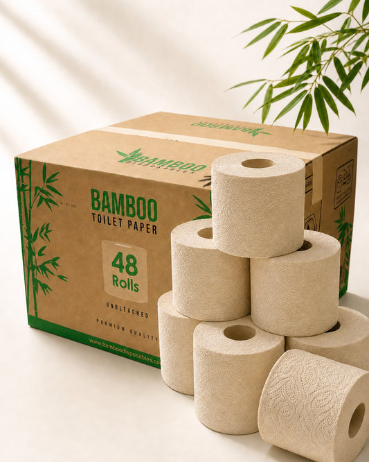 3-laags ongebleekt bamboe toiletpapier Bamboo Disposables