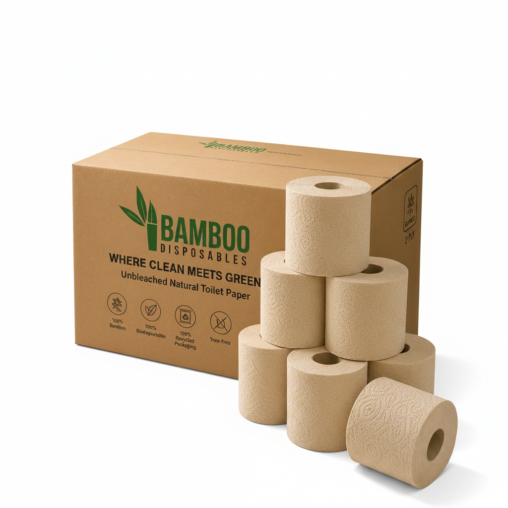 2-ply bamboo toilet paper Bamboo Disposables