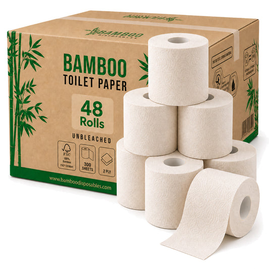 2-laags Ongebleekt Bamboe WC Papier